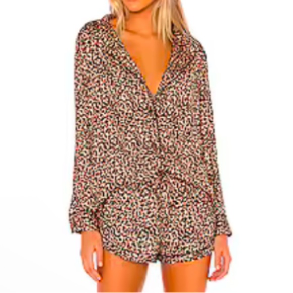 Cheetah PJ SetPlushColor: Black & Brown MultiSize: S